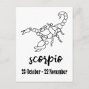 Recherche de signe scorpion cartes postales Horoscope