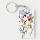 Suche nach blume schlüsselanhänger Aquarelle