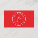 Recherche de cercle rouge cartes visite Simple