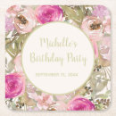 Recherche de fleurs roses dessous de verres Pour elle