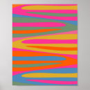 Recherche de motif abstrait coloré posters Rétro