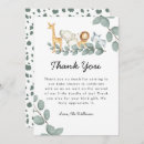 Recherche de zoo remerciements cartes Baby shower