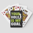 Suche nach loch in einem spielkarten Golfen
