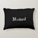 Recherche de noir blanc moderne coussins Monogramme