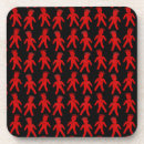 Recherche de poupée dessous de verres Rouge