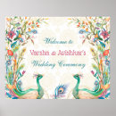 Recherche de paon mariage posters Aquarelle