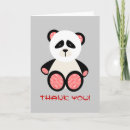 Recherche de panda rouge vœux cartes Ours de panda