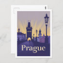 Recherche de prague vintage cartes postales Aquarelle