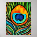 Recherche de paon posters Turquoise
