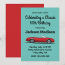 Recherche de voiture rouge classique invitations 50e
