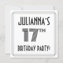 Recherche de 17ème invitations Fête d'anniversaire