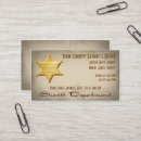 Recherche de sheriff cartes visite Shérif