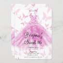 Recherche de princesse 16ans anniversaire invitations Papillons