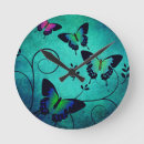 Recherche de papillon bleu horloges Décoratif