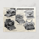 Recherche de style ancien cartes postales Machine à écrire