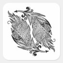 Recherche de style de zen griffonnage autocollants Plume