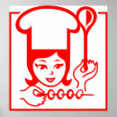 Recherche de chef cuisinier posters Rouge
