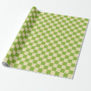 Recherche de vert et blanc papier cadeau Damier