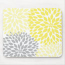 Recherche de jaune et gris tapis souris Floral