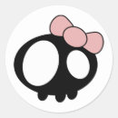 Recherche de crâne kawaii autocollants Rose