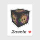 Recherche de crâne coloré autocollants Fleur