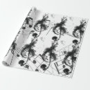 Recherche de music papier cadeau Noir et blanc
