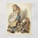 Recherche de lapin blanc vintage cartes postales Alice