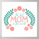 Recherche de meilleure maman posters Floral