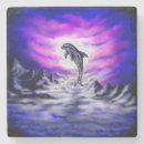 Recherche de dauphin dessous de verres Violet