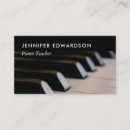 Recherche de pianist cartes visite Minimaliste