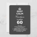Recherche de restez calme invitations Noir et blanc