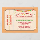Recherche de fête cirque invitations Billet de carnaval