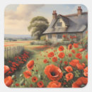 Recherche de pavot rouge autocollants Plante