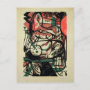 Recherche de cheval abstrait cartes postales Bleu