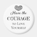 Recherche de citation de courage magnets Noir et blanc