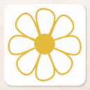 Recherche de jaune moutarde dessous de verres Fleur