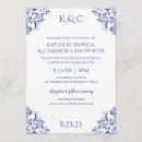 Recherche de cobalt blue mariage invitations Élégant