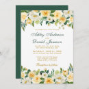 Recherche de jaune vert mariage invitations Vintage