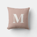 Recherche de rose et blanc coussins Monogrammé