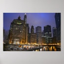 Suche nach chicago fluss poster Sonnenuntergang