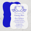 Recherche de bleu cobalt mariage invitations Bleu et blanc