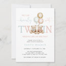 Recherche de jumelles baby shower invitations Rose et bleu