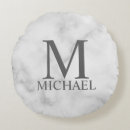 Recherche de marbre blanc coussins Monogramme