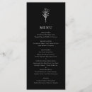 Recherche de floral menu mariage menus Noir et blanc