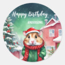 Recherche de souris de noël autocollants Aquarelle