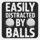 Recherche de balles de golf autocollants Golfeur drôle