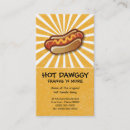Recherche de hot dogs cartes visite Viande