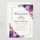 Recherche de purple gold quinceanera invitations Quinceañera