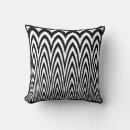 Recherche de lignes de zigzag coussins Noir