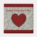 Recherche de coeur heureux magnets Rouge